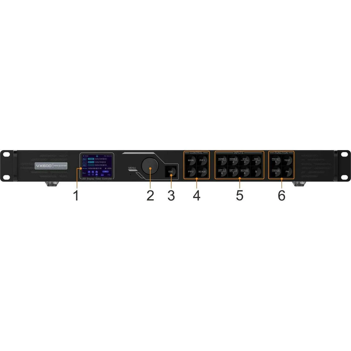 NShi NShi VX600 media converter 6 Ethernet ports 3.9 million pixels 10240x8192 — product photo