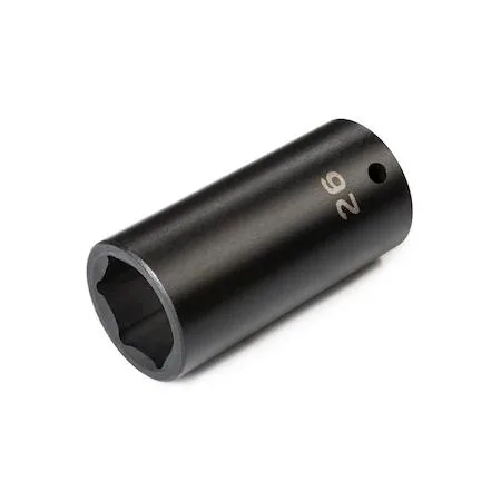 TEKTON 1/2 inch drive 26 mm deep 6-point impact socket in black finish