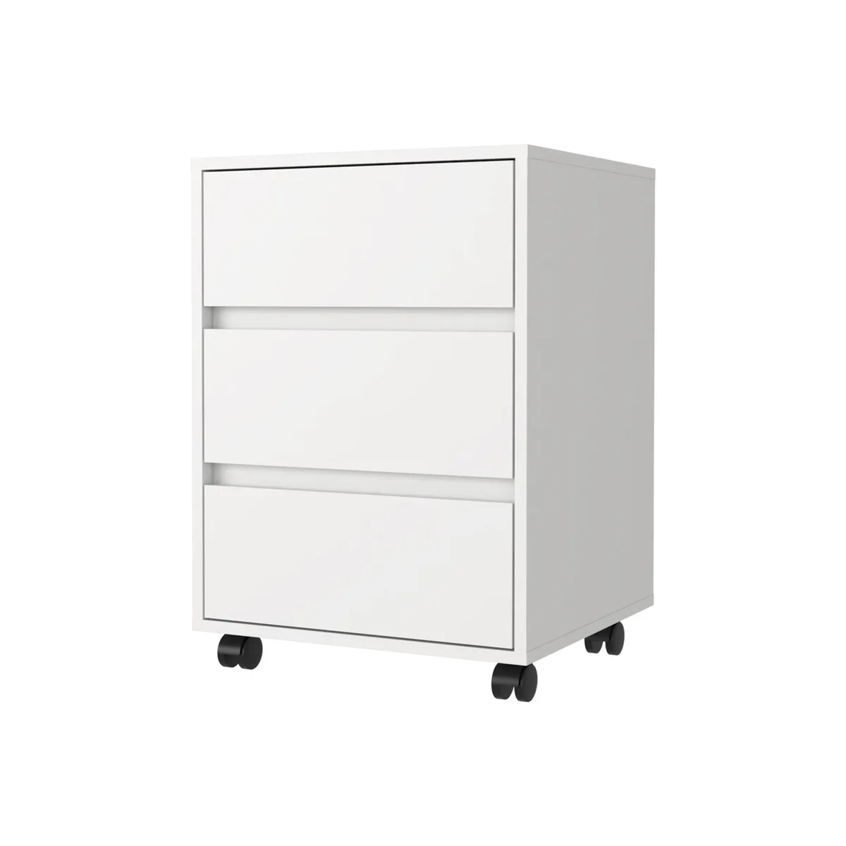 FM FURNITURE FM FURNITURE Vienna 3-Drawer File Cabinet Roller Blade Glide White — product photo