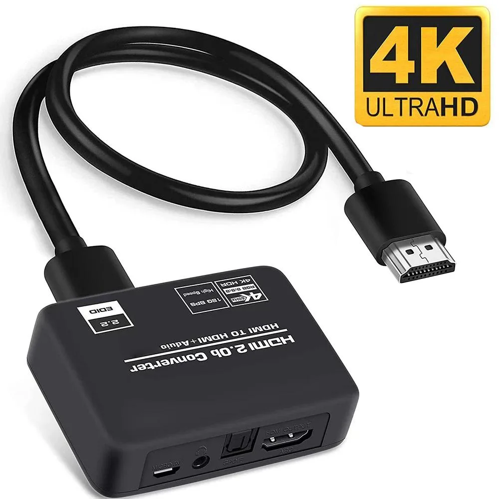 LUOM LUOM OZV8-1A HDMI Audio Extractor 4K 60Hz SPDIF 3.5mm — product photo
