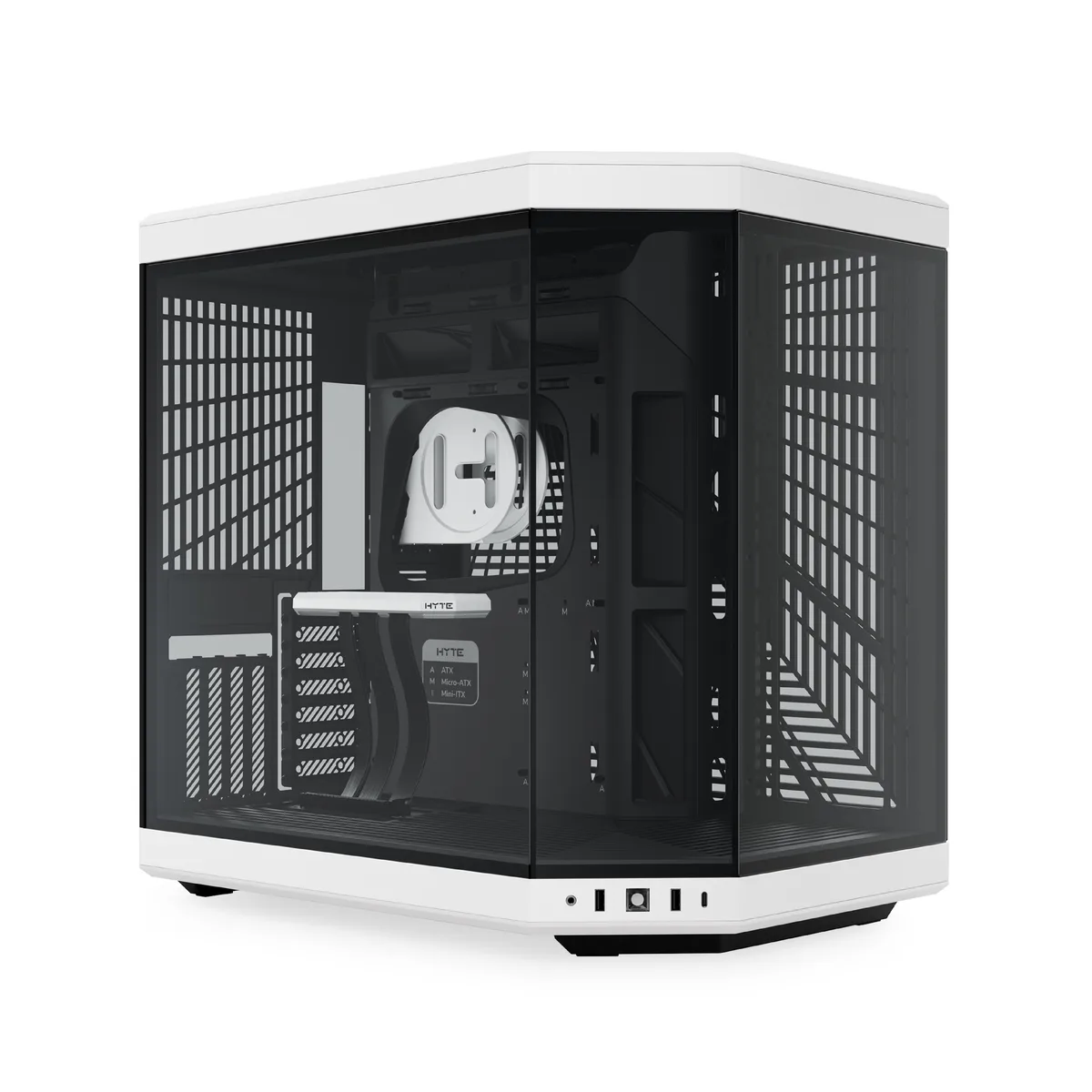 HYTE HYTE Y70 CS-HYTE-Y70-BW Dual Chamber Mid-Tower ATX PC Case White/Black — product photo