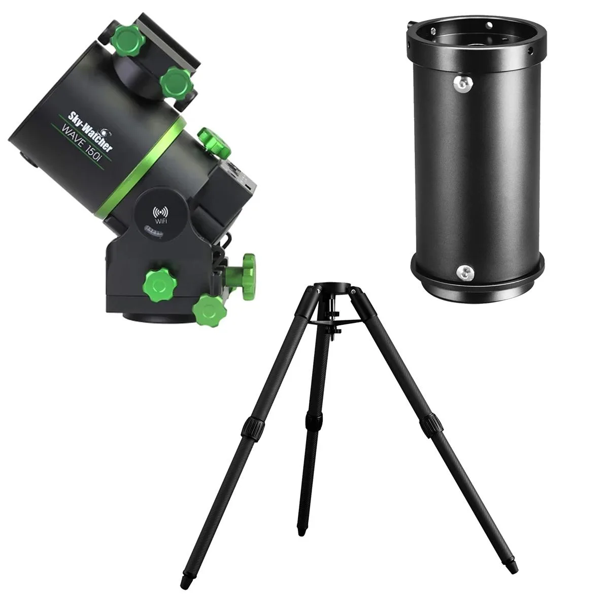 Sky-Watcher Sky-Watcher Wave 150i Pro 55 lbs Mount Head with Carbon Fiber Tripod and Extension Tube — product photo