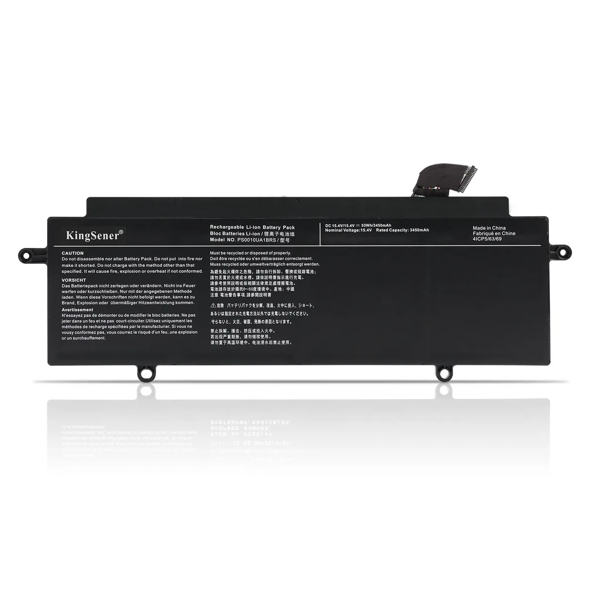 KingSener KingSener PS0010UA1BRS laptop battery 15.4V 53WH 3450mAh — product photo
