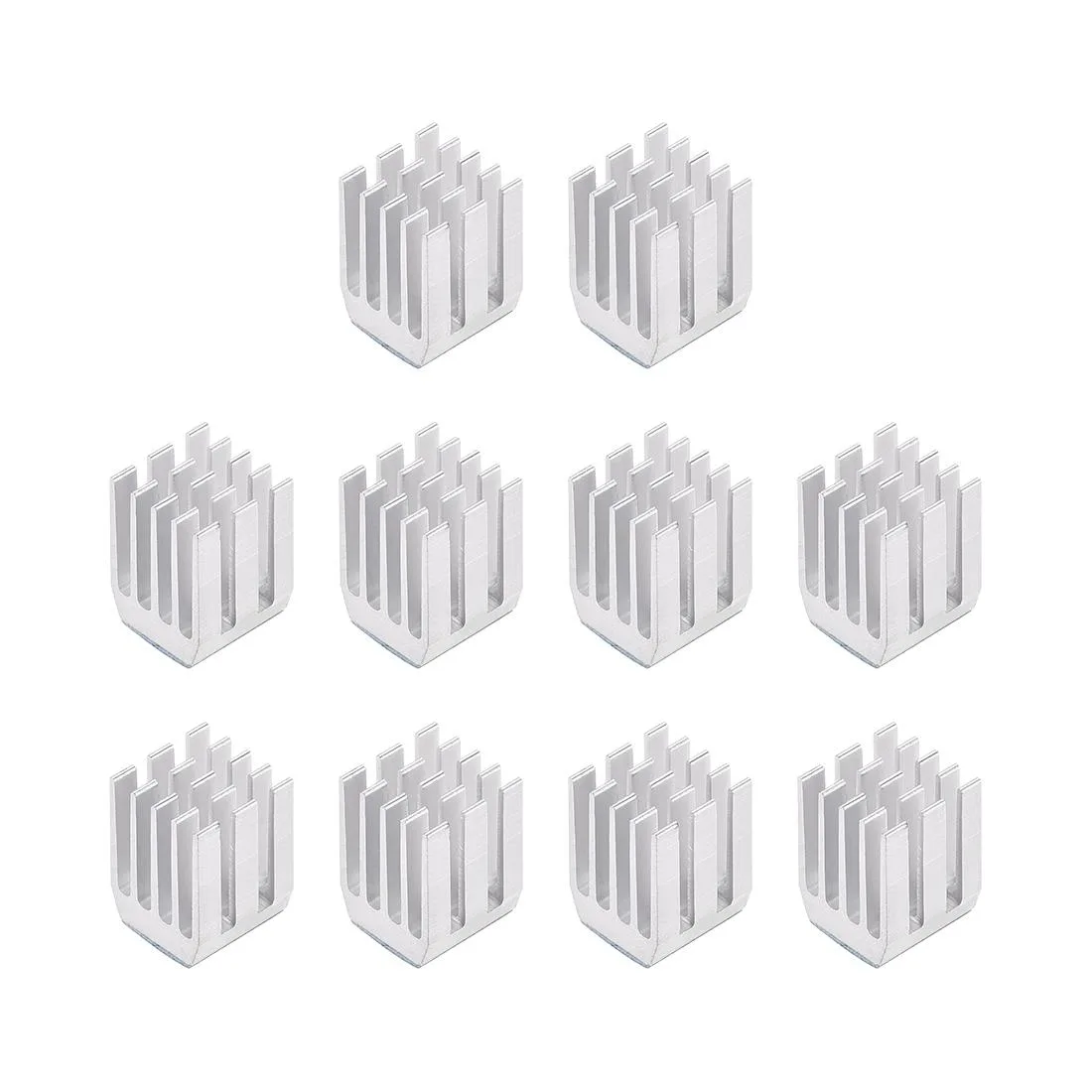 Unique-Bargains Unique-Bargains Aluminum Heatsink 9 x 9 x 12mm Silver 10pcs — product photo