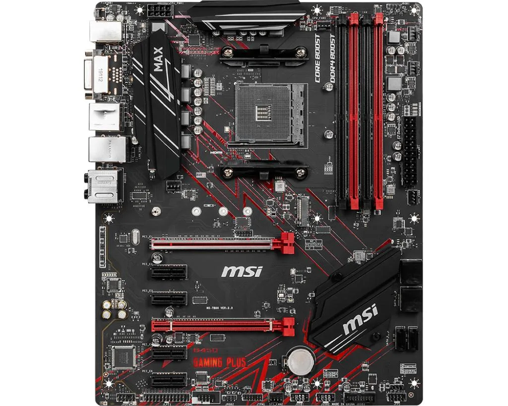 MSI MSI B450 GAMING PLUS MAX AMD motherboard — product photo