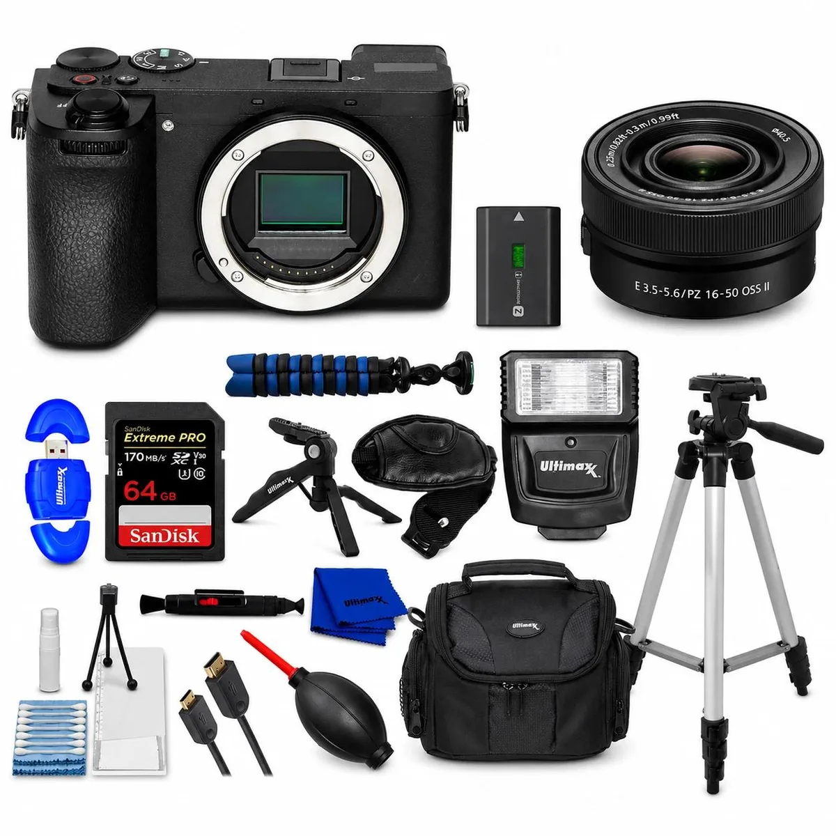 Sony Sony a6700 Mirrorless Camera PZ 16-50mm OSS II Lens 12PC Accessory Bundle — product photo