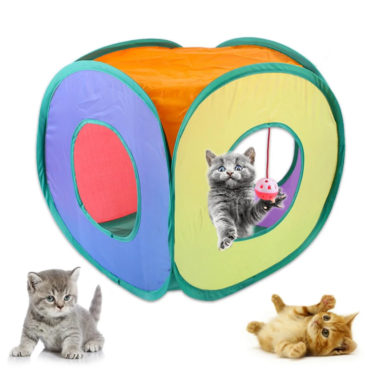 3MNSCD 3MNSCD Rainbow Cat Tunnel 2 Way 50 cm 25 cm Diameter — product photo