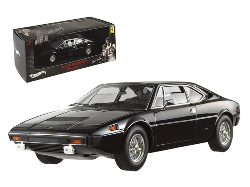 Hot Wheels Hot Wheels Ferrari Dino 308 GT4 Black Elvis Presley Owned Elite Edition 1/18 Diecast hobby collectible — product photo