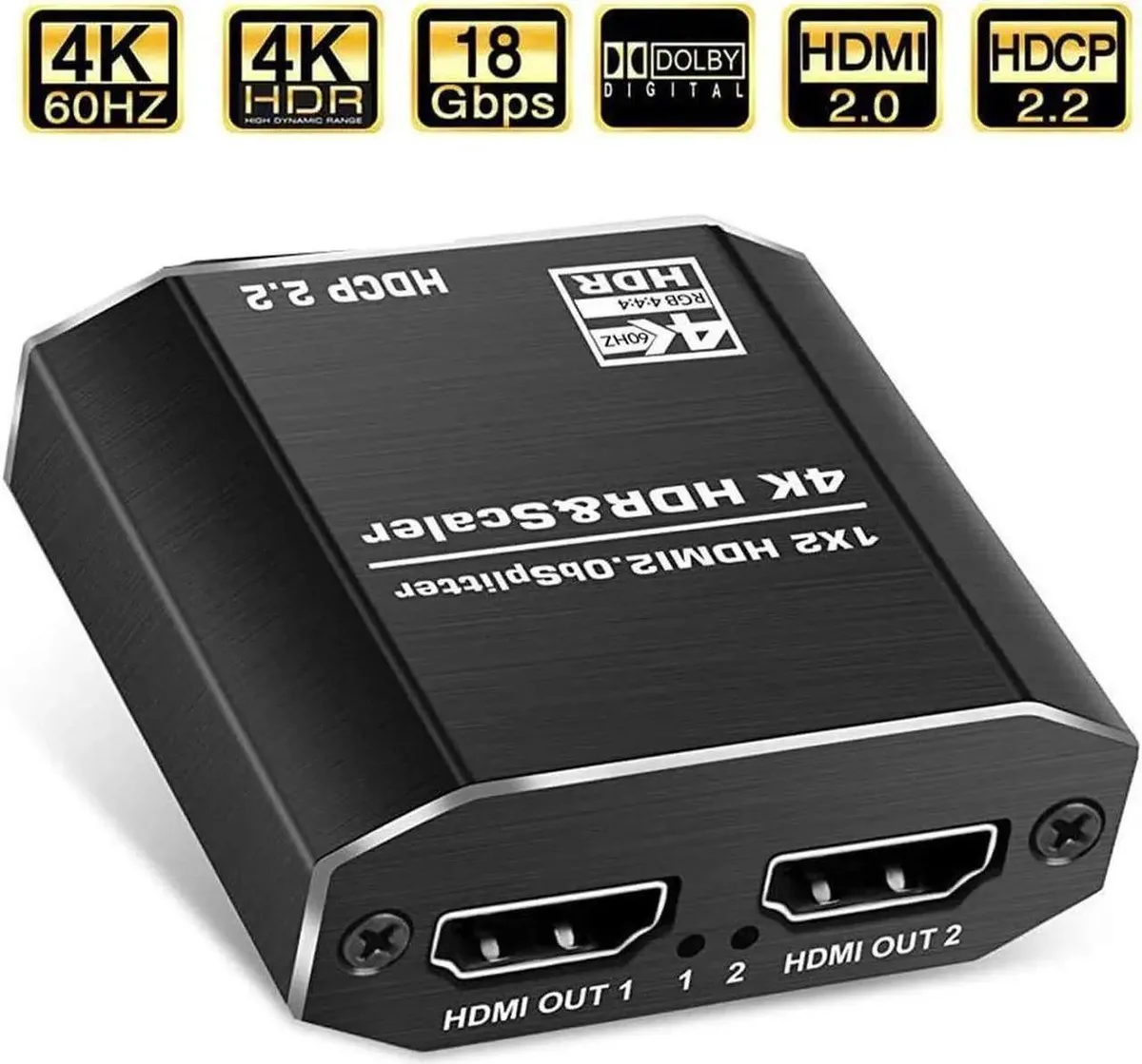 Vszerda Vszerda HDMI Splitter 1×2 4K 60Hz 18G EDID — product photo