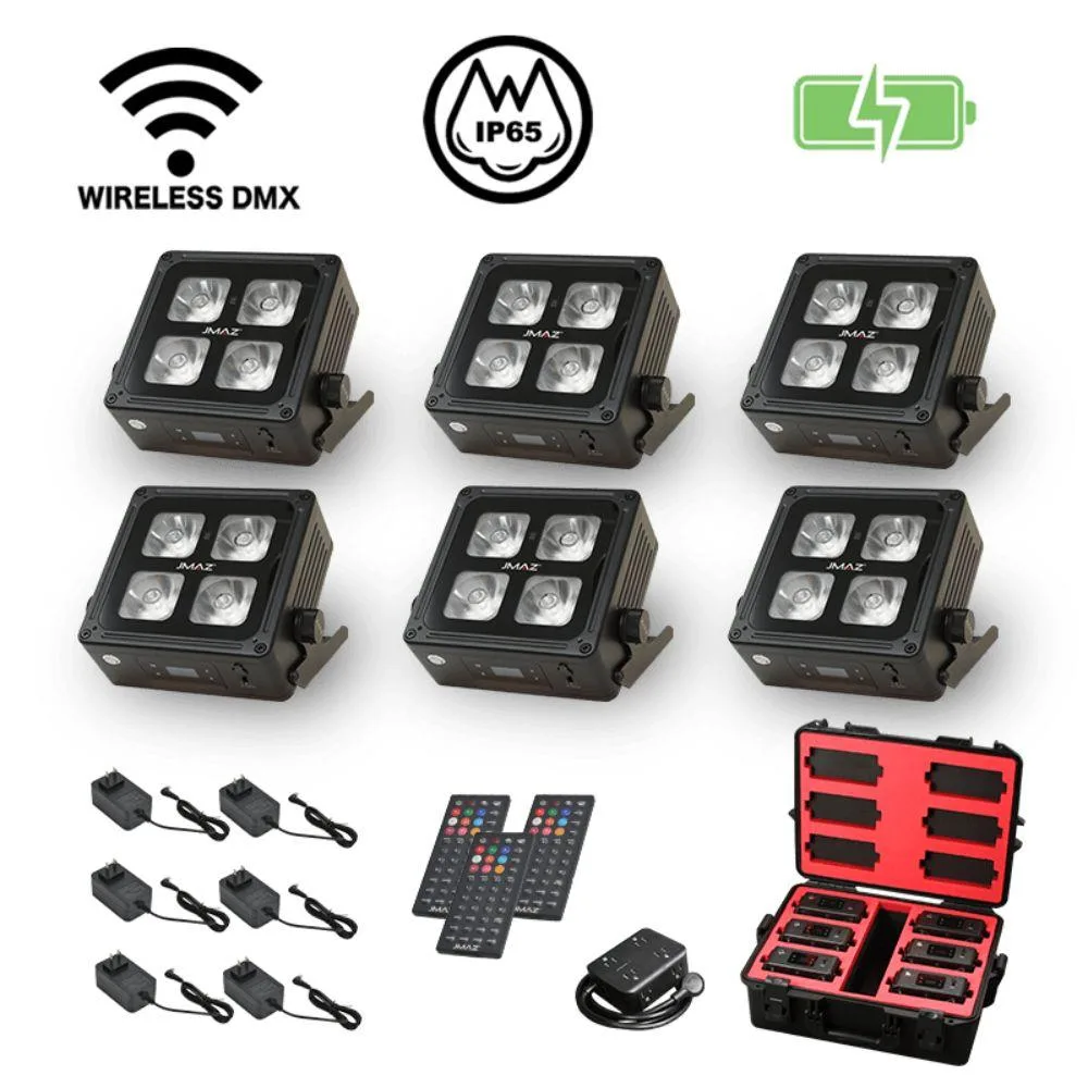 JMAZ JMAZ MAD PAR 4IP 6PK 6x60W RGBWA+UV IP65 studio — product photo