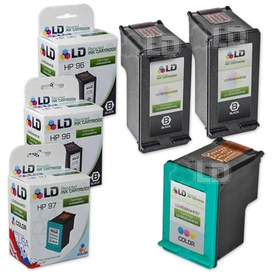 LD Products LD Products HP 96/97 Ink Cartridge 3-Pack (2 Black, 1 Color) — product photo