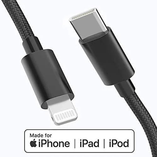 MCHOSE MCHOSE USB-C to Lightning Cable 4 FT Black — product photo