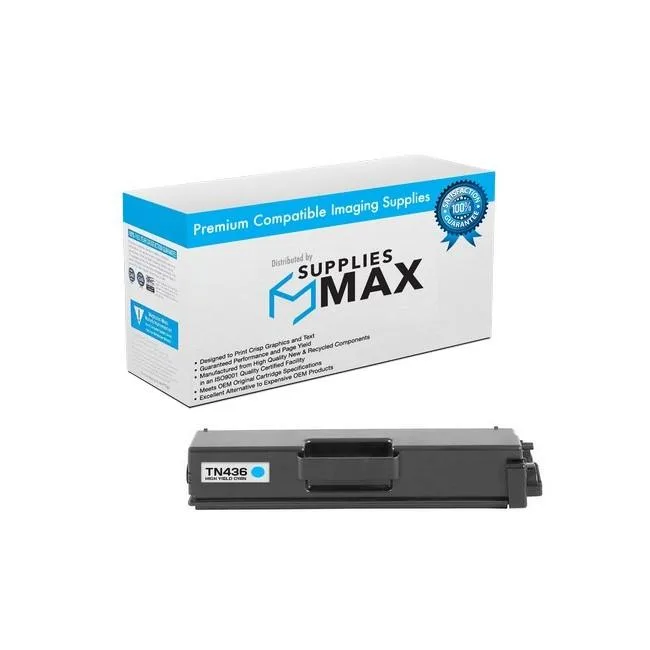SuppliesMax SuppliesMax Cyan Super High Yield Toner Cartridge TN-436C 6500 Pages — product photo