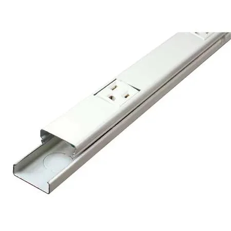 Ivory steel raceway, twelve outlets along six feet