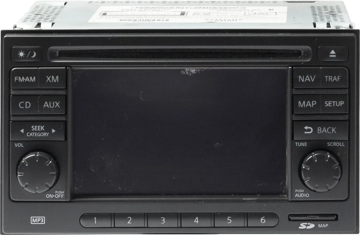 1 Factory Radio 1 Factory Radio 259151VY1B Receiver 2013-15 Nissan Rogue AM FM SAT 6 Disc CD MP3 GPS Navi BT — product photo