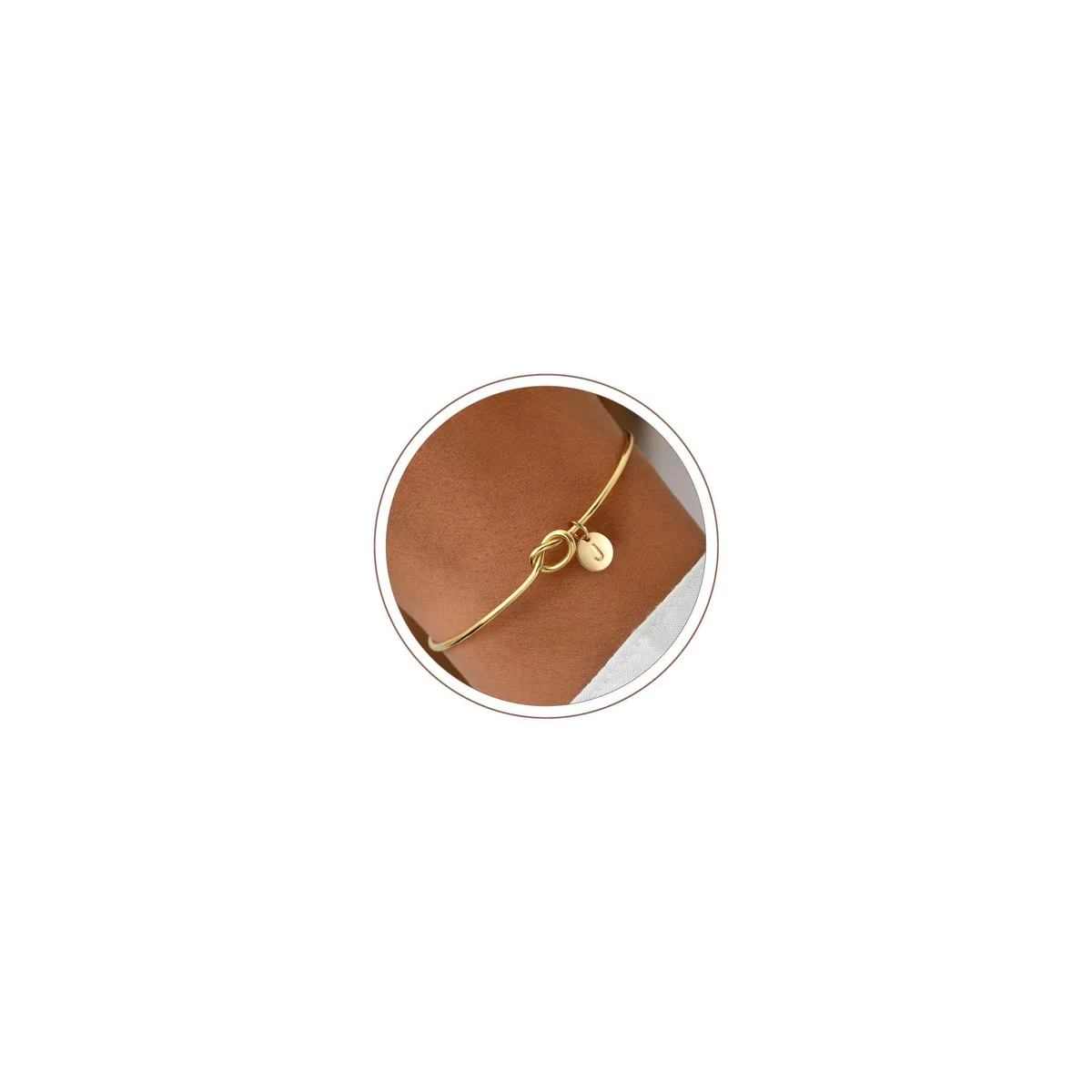  Letter J Cuff Bracelet 14K Gold Plated Adjustable 6.5cm — product photo