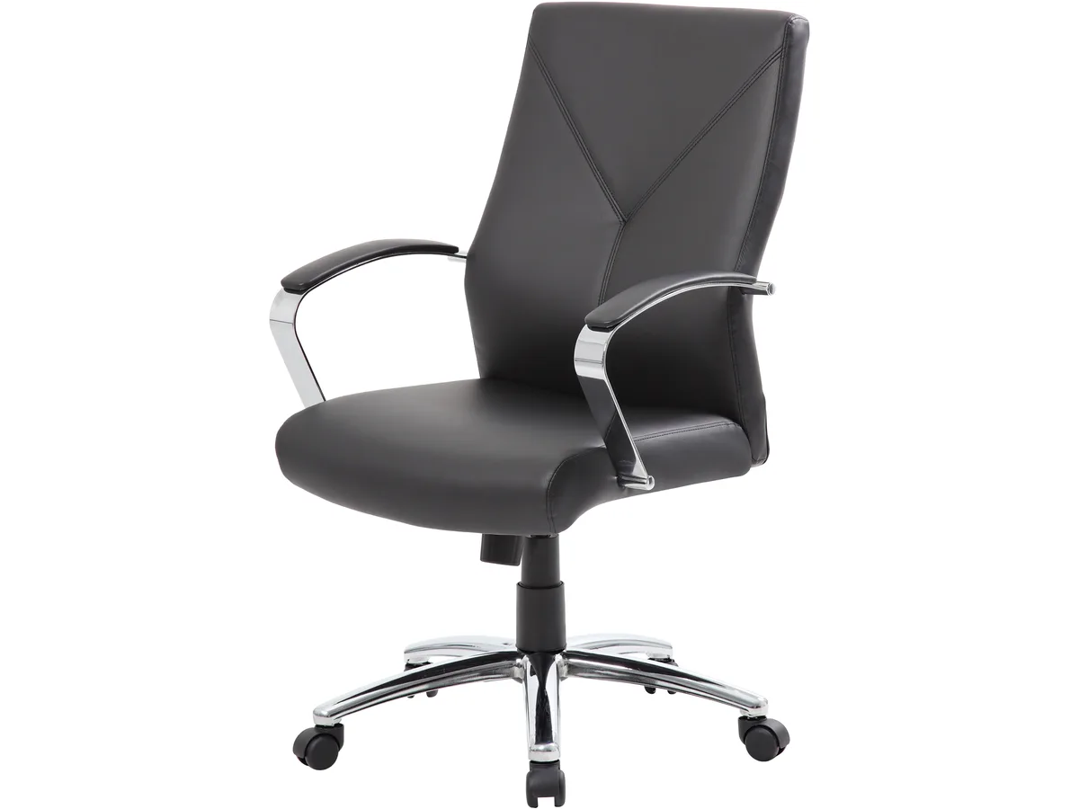 BOSS Office Products BOSS Office Products B10101-BK LeatherPlus Executive Chair — product photo