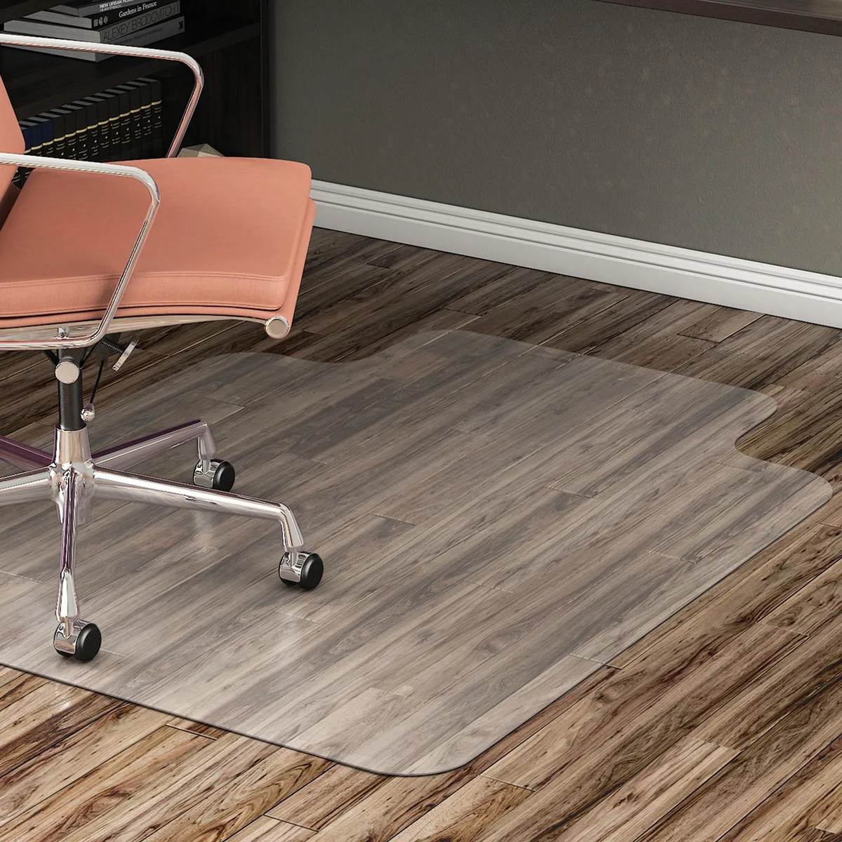 Lorell Lorell 69167 Chairmat 45"x53" Lip 25"x12" Clear office furniture — product photo