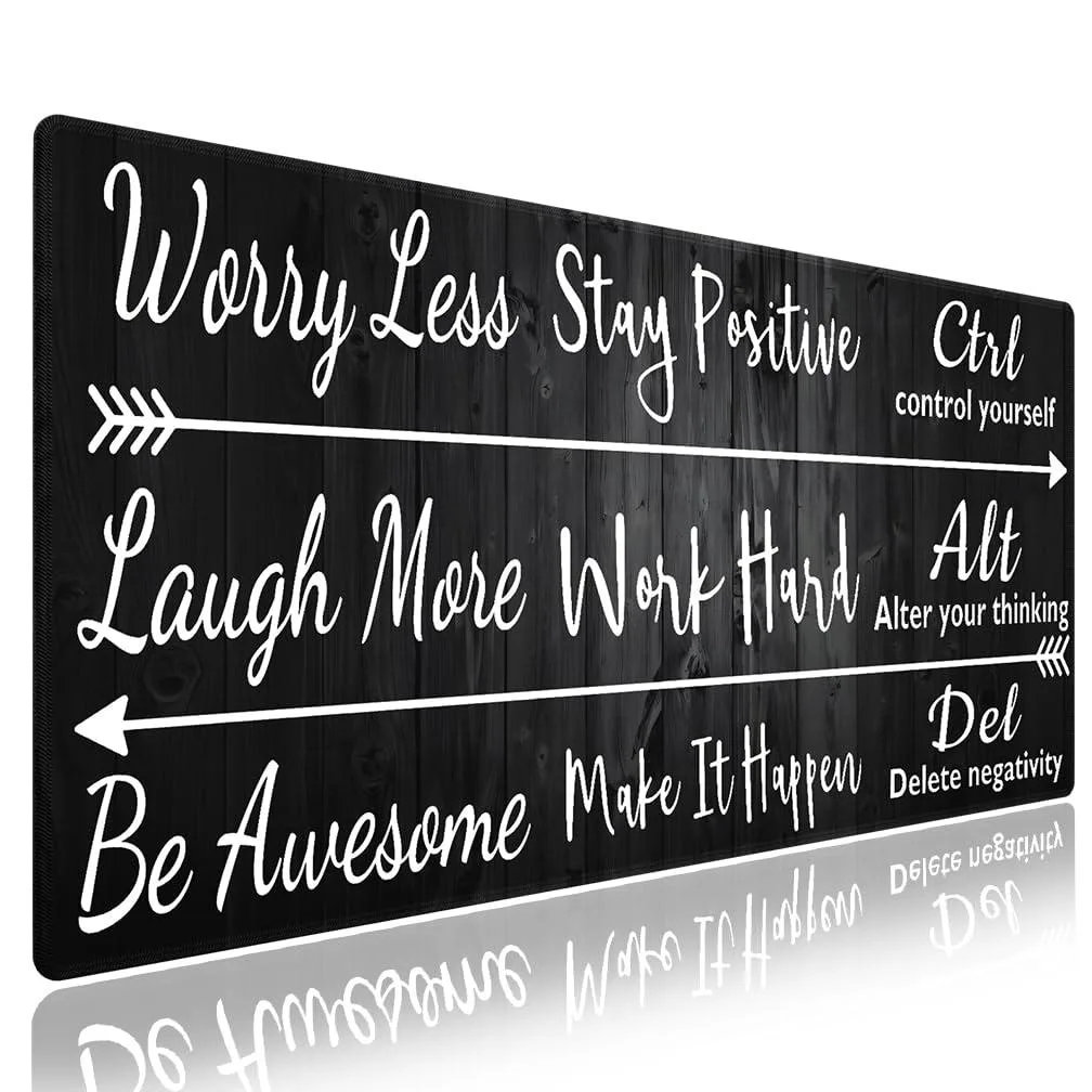  Wknoon Wknpad0025 Large Mouse Pad 31.5 x 11.8 in Rustic Black Wood Grain — product photo