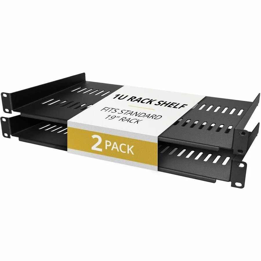 STARTECH STARTECH 2-Pack 1U Vented Cantilever Tray 19" 10" Deep 44lb — product photo