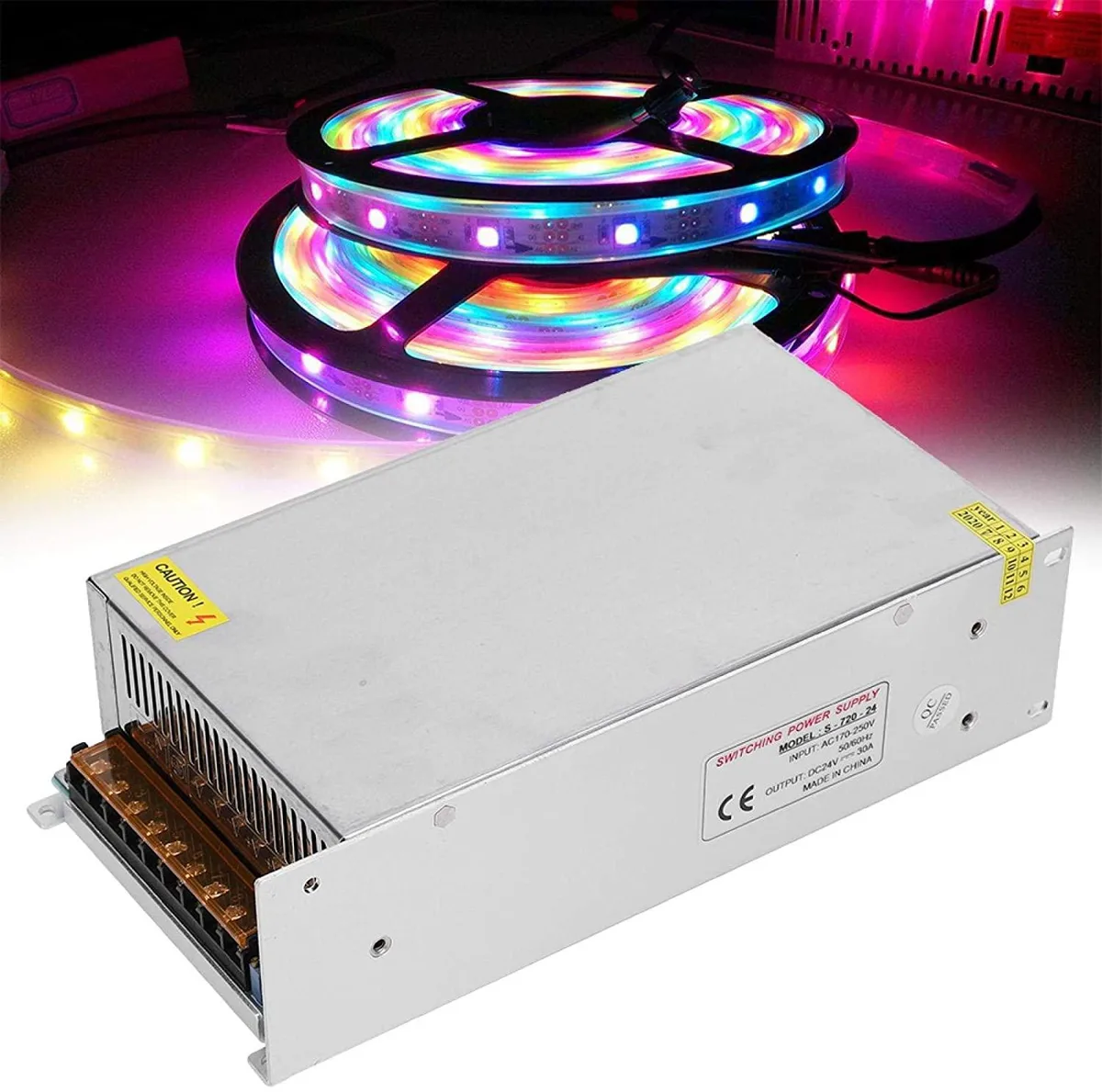 myVolts myVolts S-720-24 24V 30A 720W pink power supply — product photo