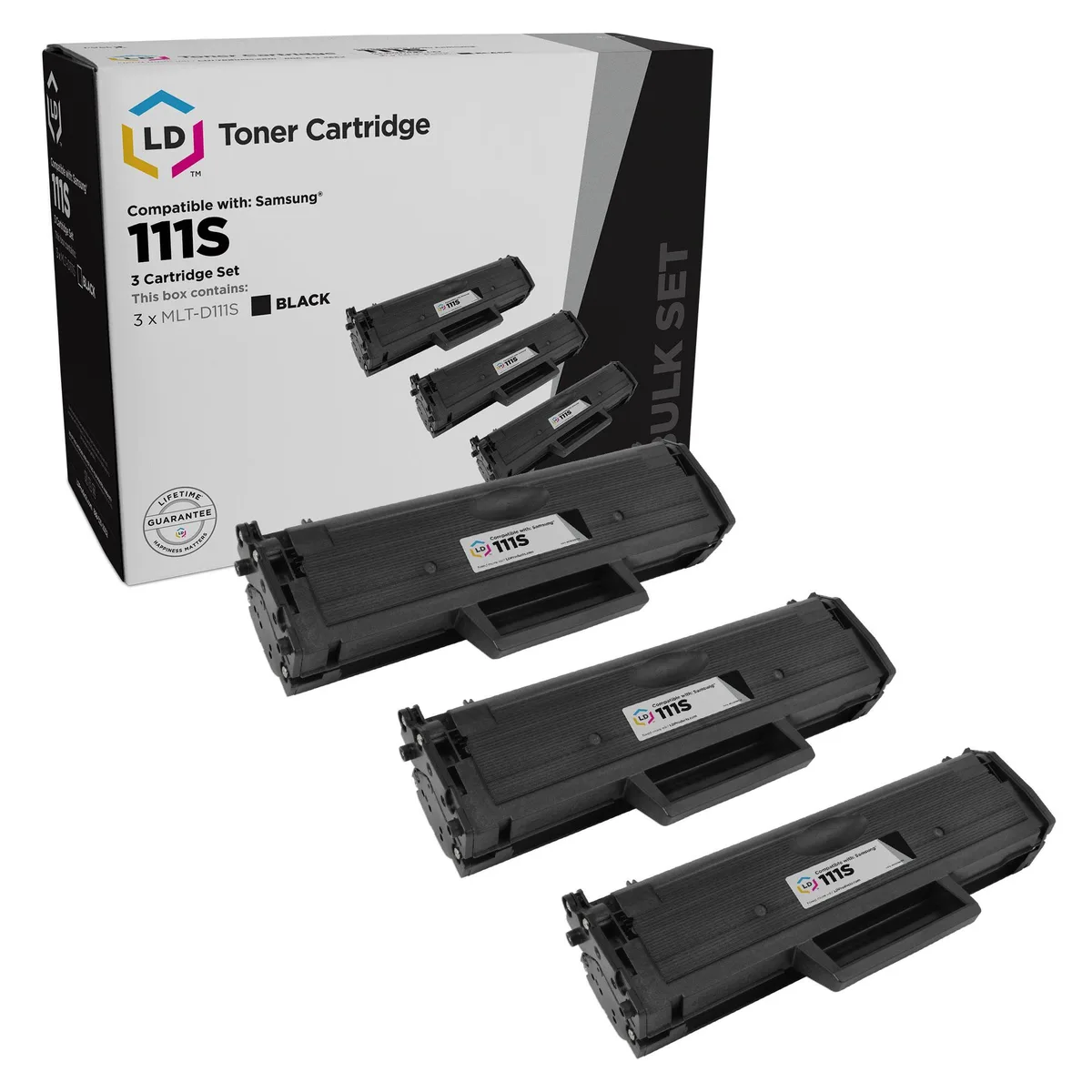 LD Products LD Products Compatible Toner Cartridge for Samsung MLT-D111S Black 3-Pack — product photo