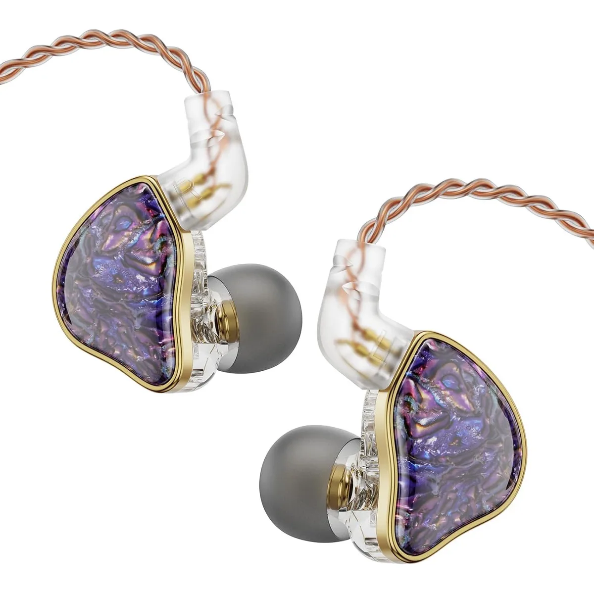 LORDWORLD LORDWORLD DB2 Purple No Mic 1DD+1BA Hybrid IEM 3.5mm 0.78 2Pin accessory — product photo