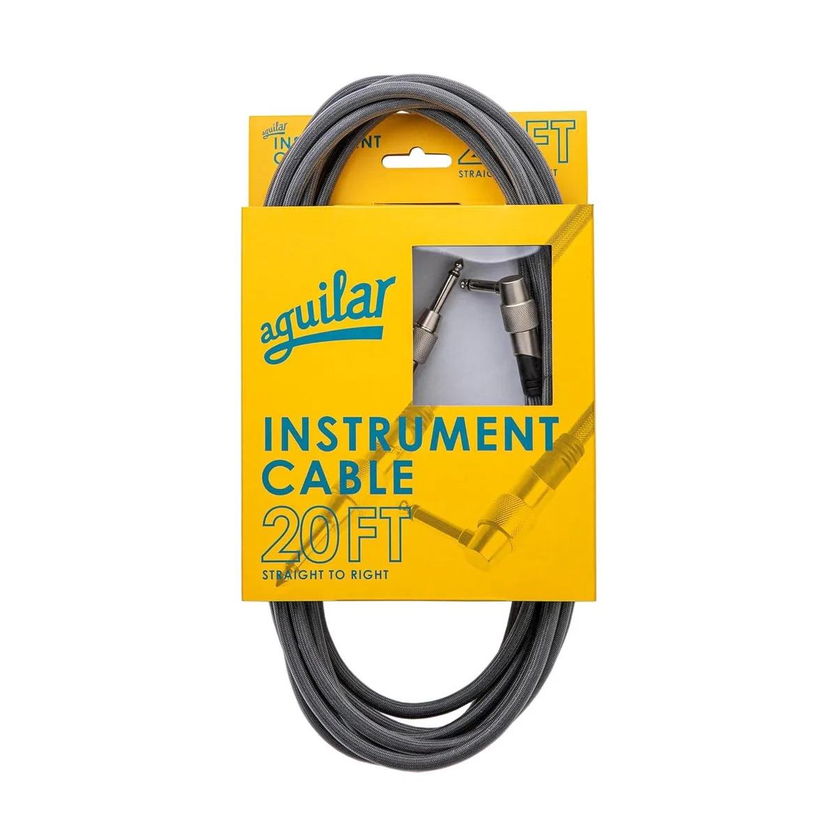 LORDWORLD LORDWORLD 20' Instrument Cable Right Angle Straight Connectors — product photo
