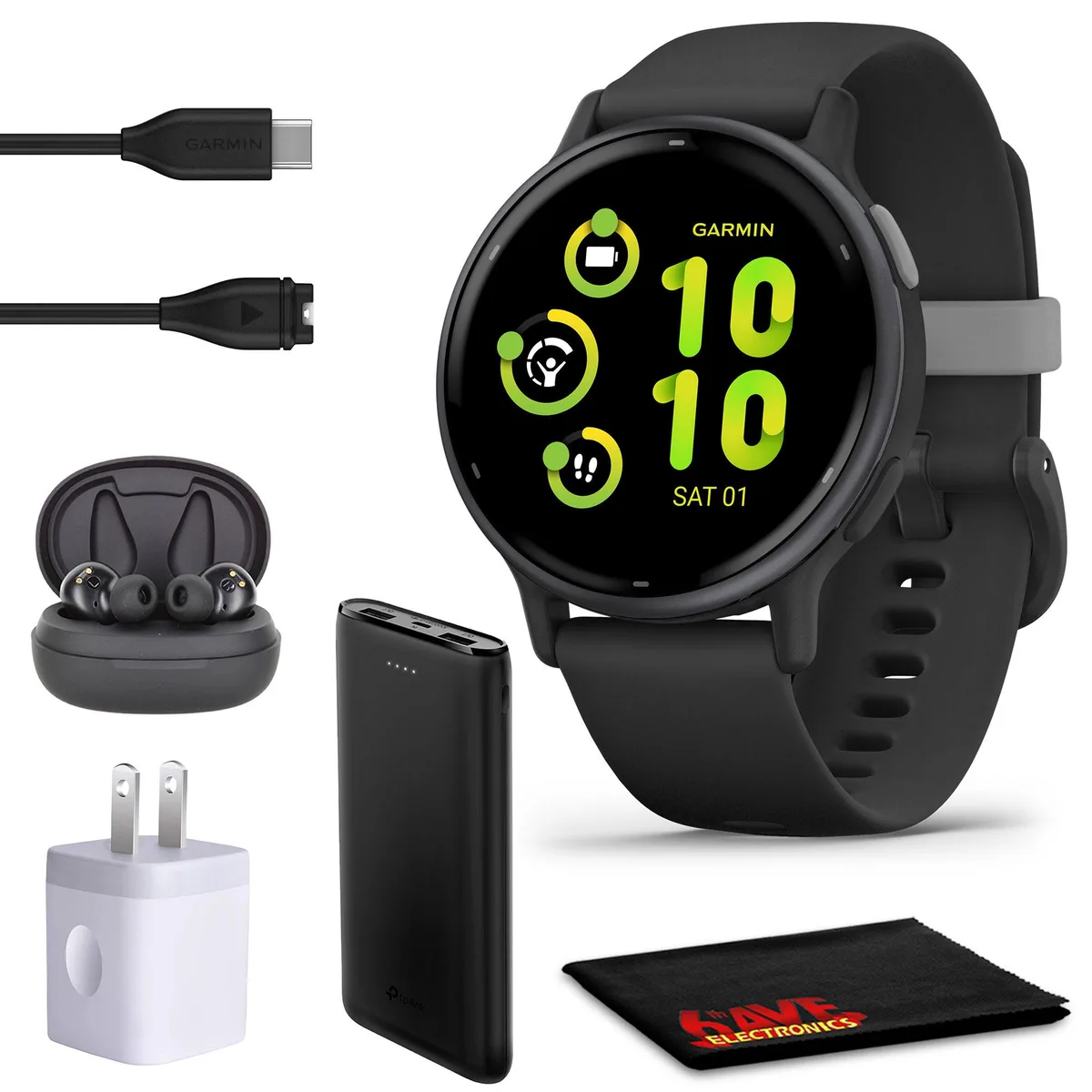 Garmin Garmin Vivoactive 5 Smartwatch Black Case 1.2" AMOLED 11 Days — product photo