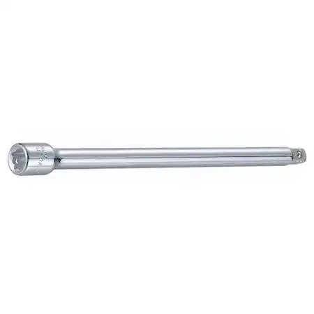 Chrome-finished alloy steel 1/4 inch drive socket extension, six inches long