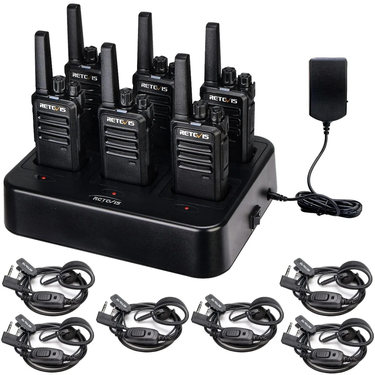 KEHIPI KEHIPI RT68 two-way radio 6 pack with 6-way charger — product photo