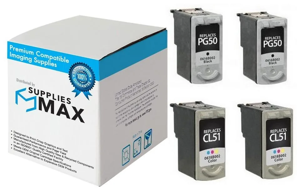 SuppliesMax SuppliesMax PG-50/CL-51PVP 2PK inkjet combo pack — product photo
