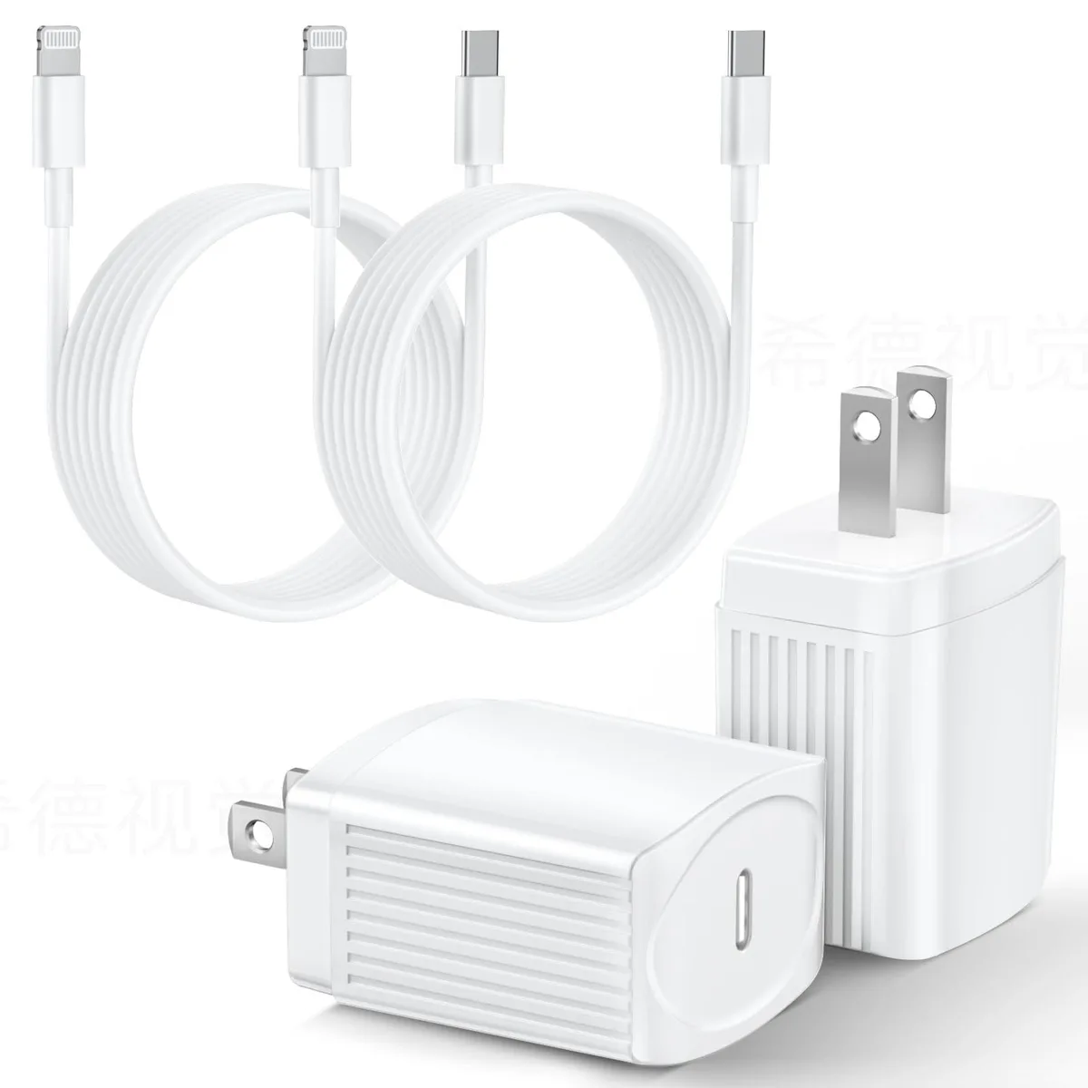 KEHIPI KEHIPI 20W USB C Charger 2Pack 3FT Cables White — product photo