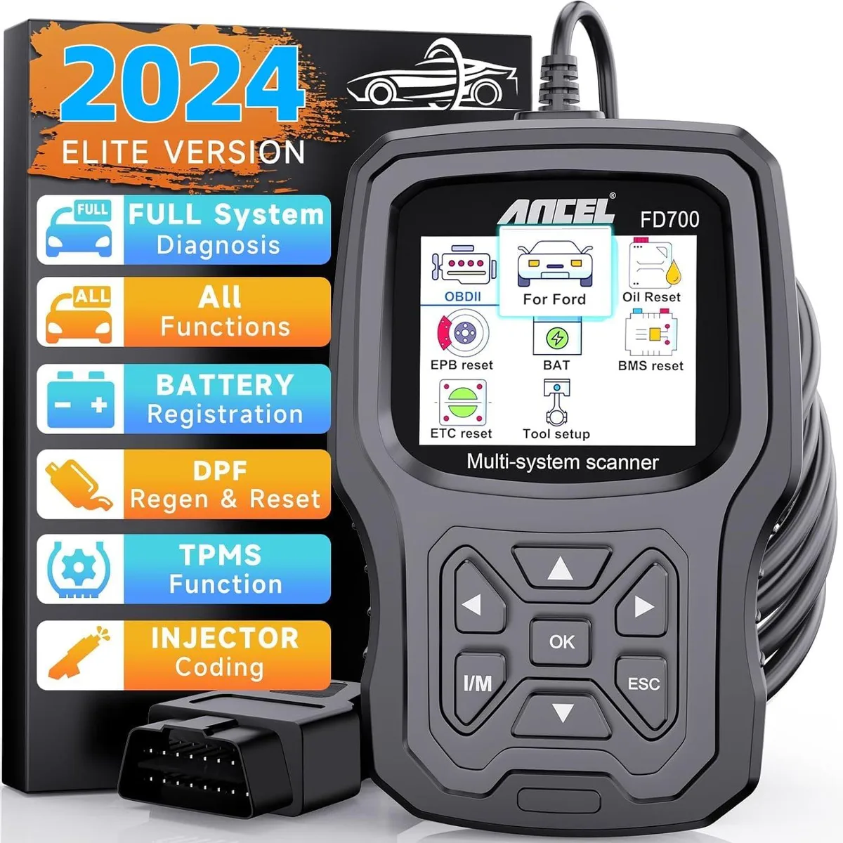 TAURKENAM TAURKENAM FD700 OBD2 scanner for Ford Lincoln Mercury 33 functions car electronics accessory — product photo