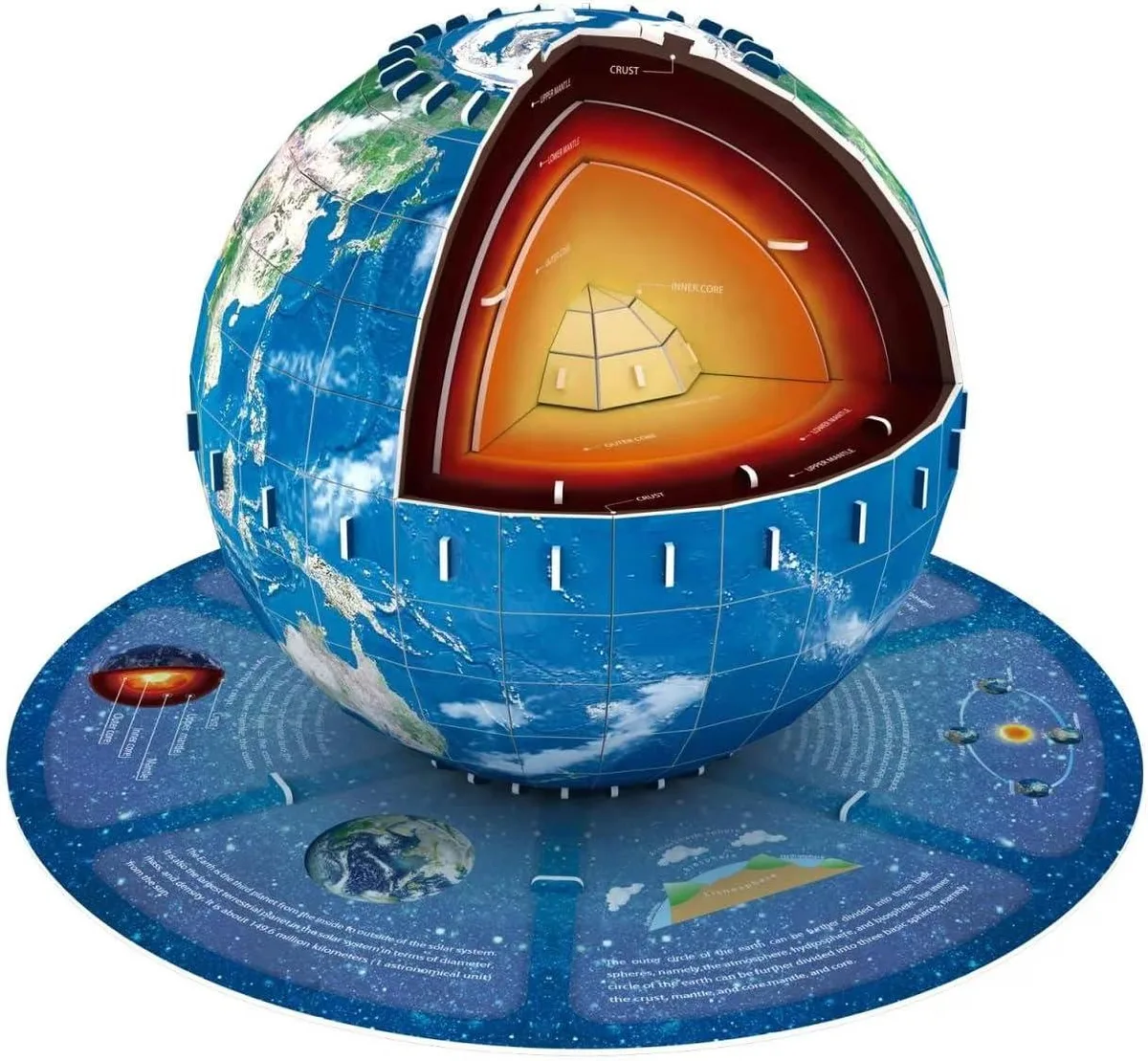 SourcingBay SourcingBay 3D Earth Globe Puzzle Kit 50-Piece 360° Rotating Ages 8-14 — product photo
