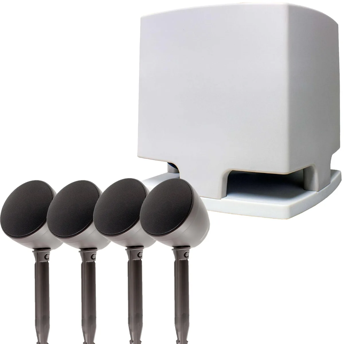 Current Audio Current Audio UltraScape 8" Tan Subwoofer with 4 Satellite Speakers — product photo