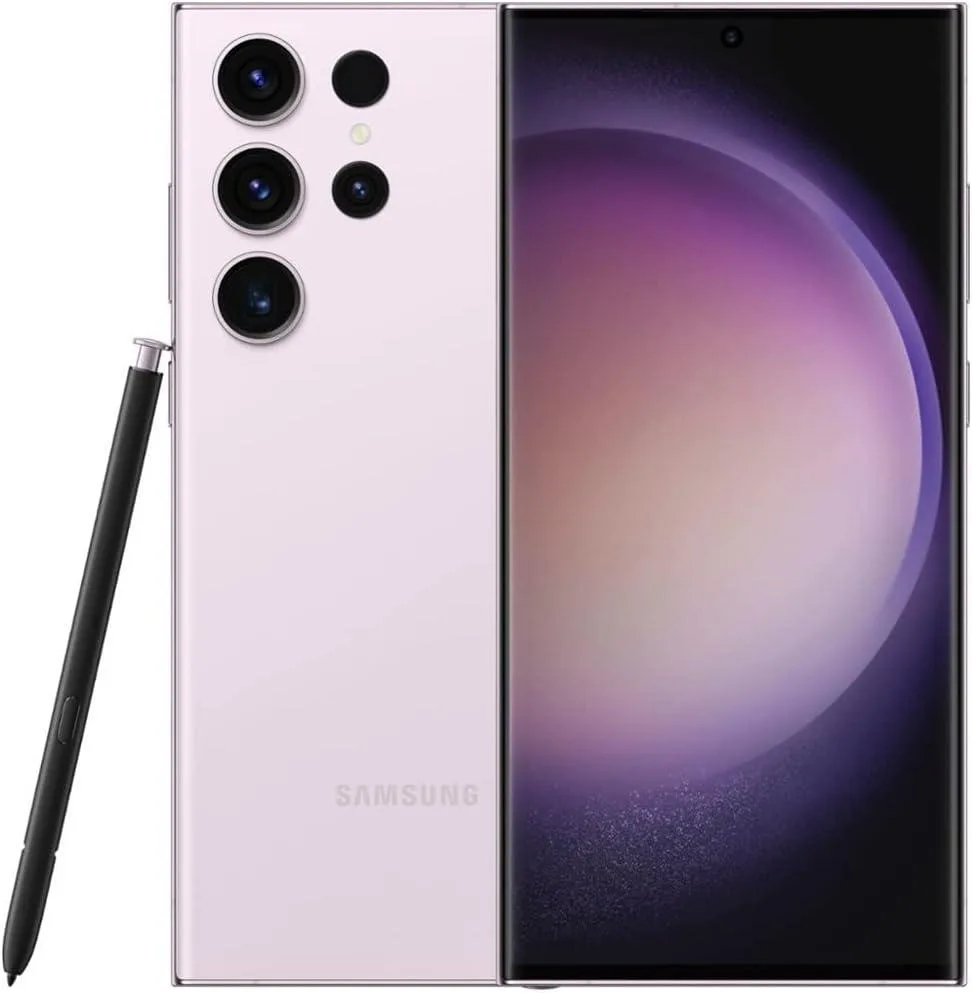 SAMSUNG SAMSUNG Galaxy S23 Ultra 256GB 8GB RAM Phantom Black Lavender cell phones - unlocked — product photo