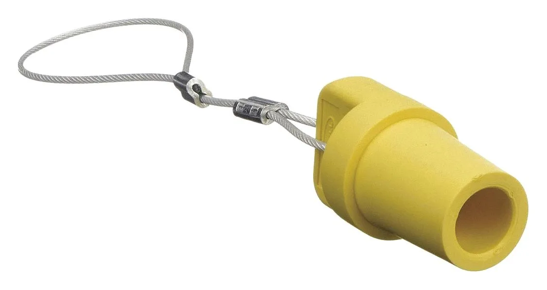 Hubbell Incorporated Hubbell Incorporated HBLMCAPY Single Pole Connector Cover Male Yellow — product photo