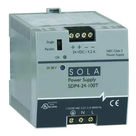 Sola/Hevi-Duty Sola/Hevi-Duty SDP424100LT 100W DIN Rail DC Power Supply — product photo