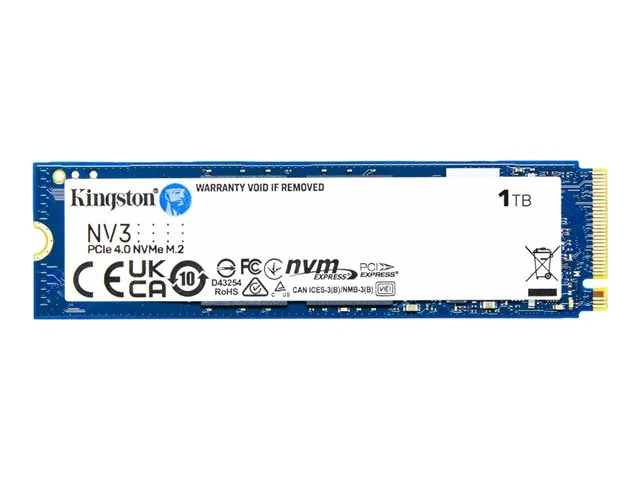 Kingston Technology Corp. Kingston Technology Corp. SNV3S/1000GBK 1TB M.2 2280 PCIe 4.0 NVMe internal SSD — product photo