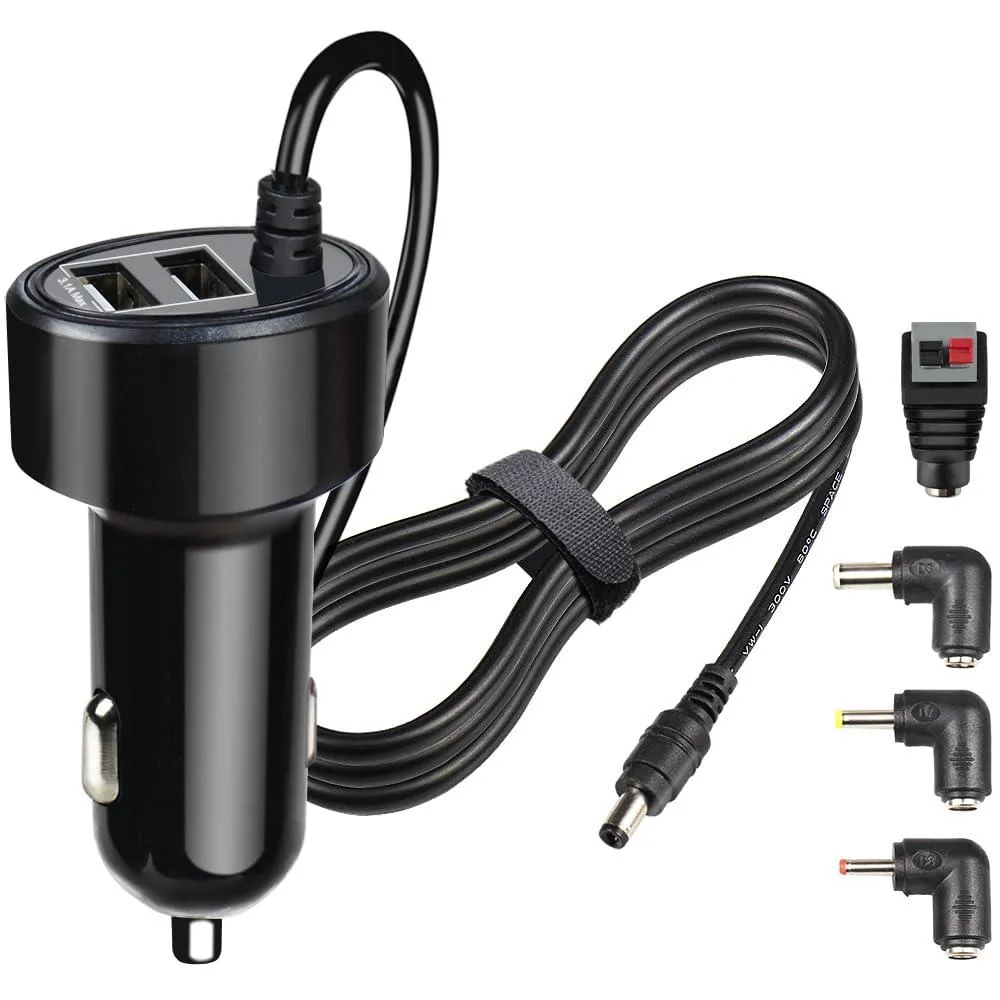  Fellowes 12V Car Charger Adapter 6.6ft 2 USB Ports 3.1A — product photo