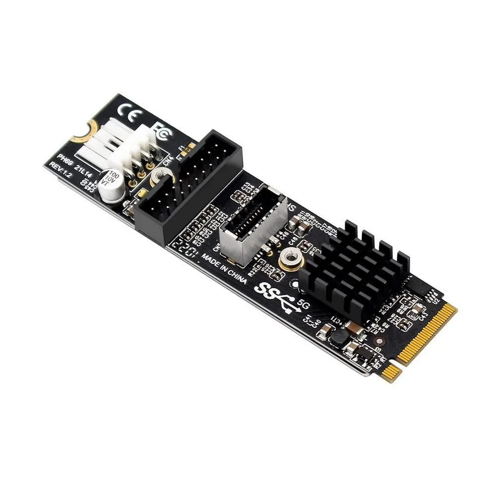 LORDWORLD LORDWORLD USB 3.1 Front Panel Socket &amp; USB 2.0 to NVME NGFF M-Key Express Card Adapter — product photo