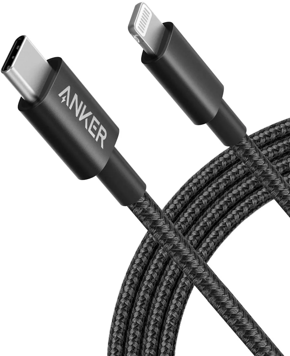 Anker Anker A8623 USB-C to Lightning Cable 6 ft Black iPhone 12 Charger USB-C Charging Cord 6 ft Certified 12/11 — product photo