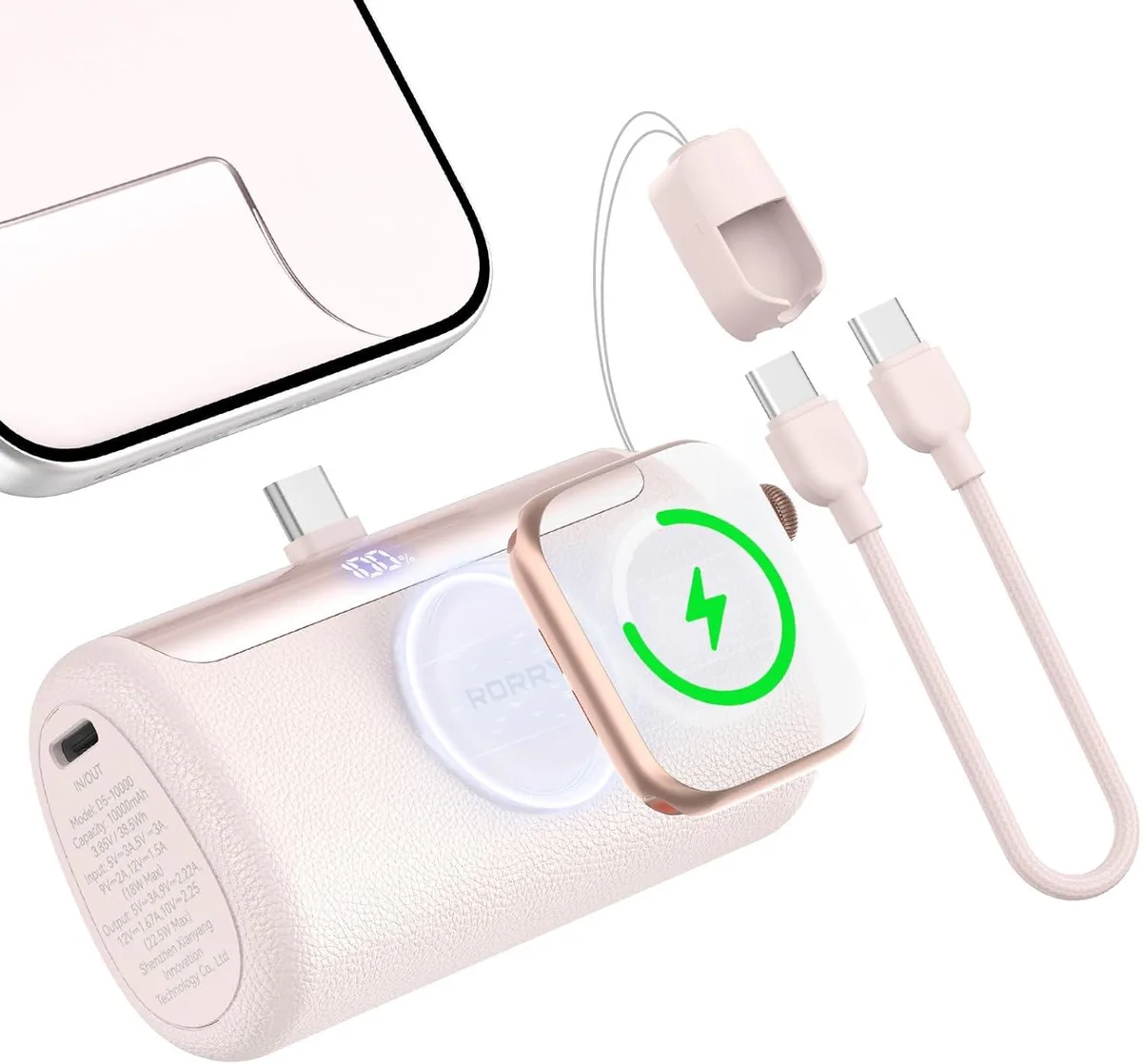WOOJONG WOOJONG 10000mAh PD 22.5W Power Bank Pink — product photo