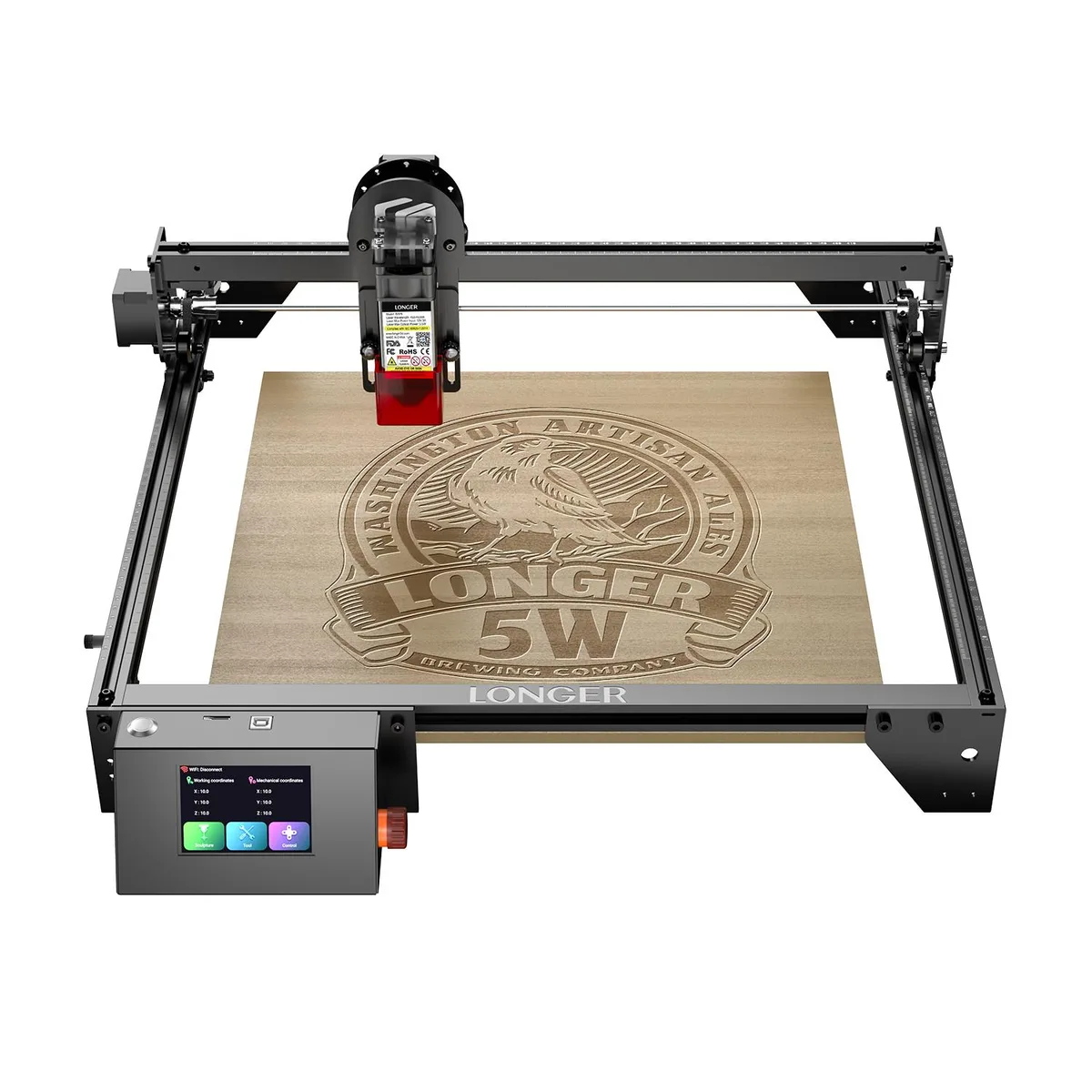 LONGER LONGER RAY5 5W Laser Engraver 3.5" Touch Screen — product photo