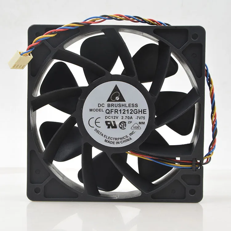 Fans Fans QFR1212GHE 12038 12V 2.7A 6000 RPM 210.38 CFM case fan — product photo