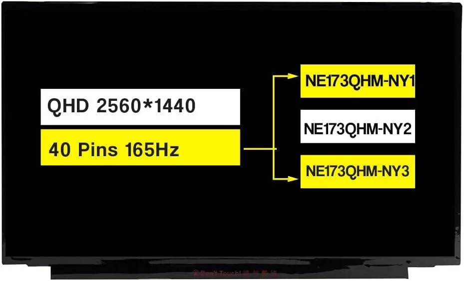 NUOLAISUN NUOLAISUN 17.3" laptop screen QHD 2560x1440 165Hz 40-pin — product photo