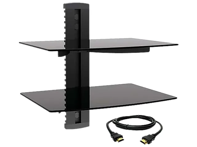 Megamounts Megamounts DVD302-HDMI-BNDL Double Shelf TV Mount 22 lb per shelf 44 lb total — product photo