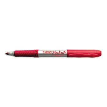BIC BIC GPM11RD Mark-It Permanent Markers Fine Point Rambunctious Red 12 Pack — product photo