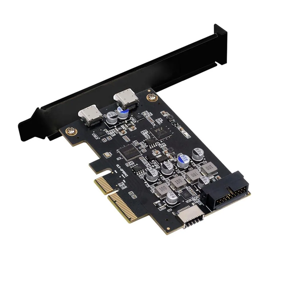 LORDWORLD LORDWORLD USB 3.1 Type-E &amp; Dual Type-C PCIe Adapter ASM3142 VL822 — product photo